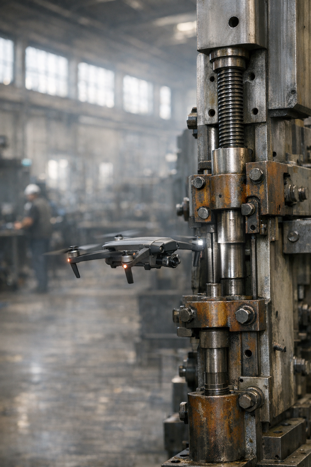 Asset Inspection Drone in Industrial Setting